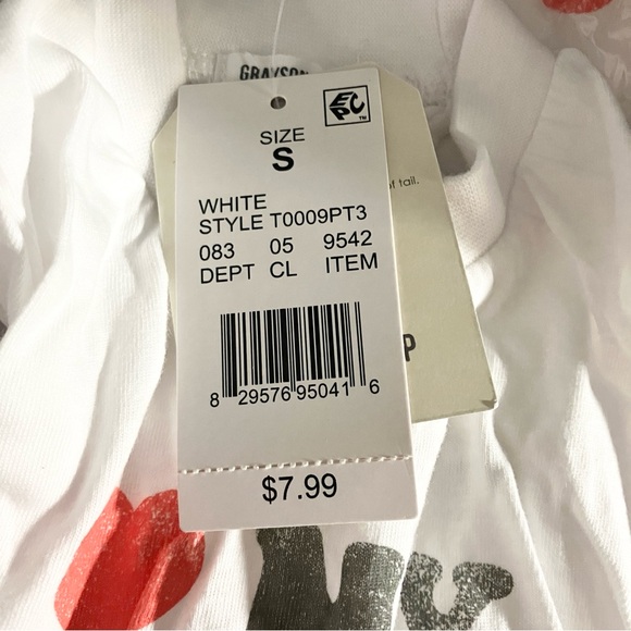 Grayson Pup NWT Small “Heart My Human" White Crew Dog tee valentine’s - Picture 5 of 11